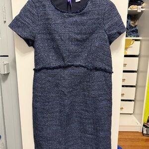 Maternity Seraphine Navy Tweed Midi Dress